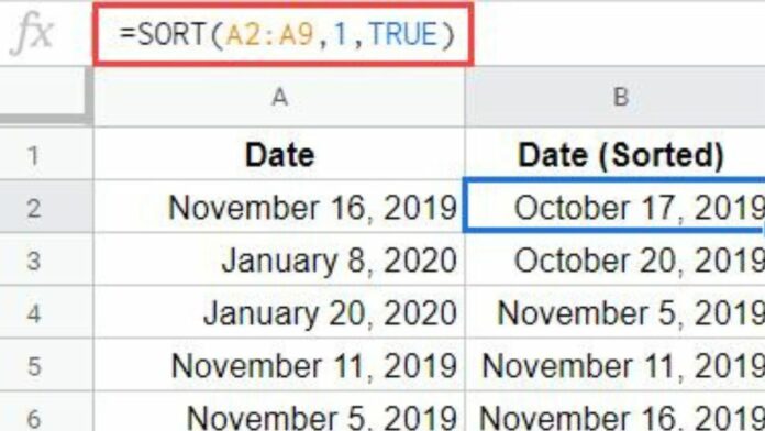 How to Organize Google Sheets by Date
