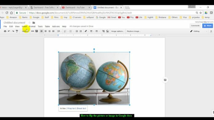 How to Tlip an Image on Google Docs